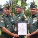 Proses kenaikan pangkat anggota Kodim 1206 Psb