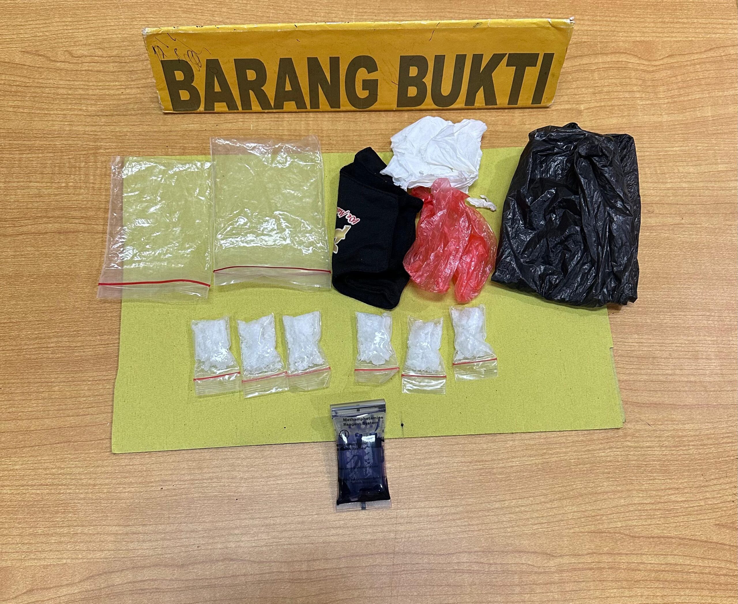 Barang bukti narkotika yang diamankan Satres Narkoba Polres Kapuas Hulu