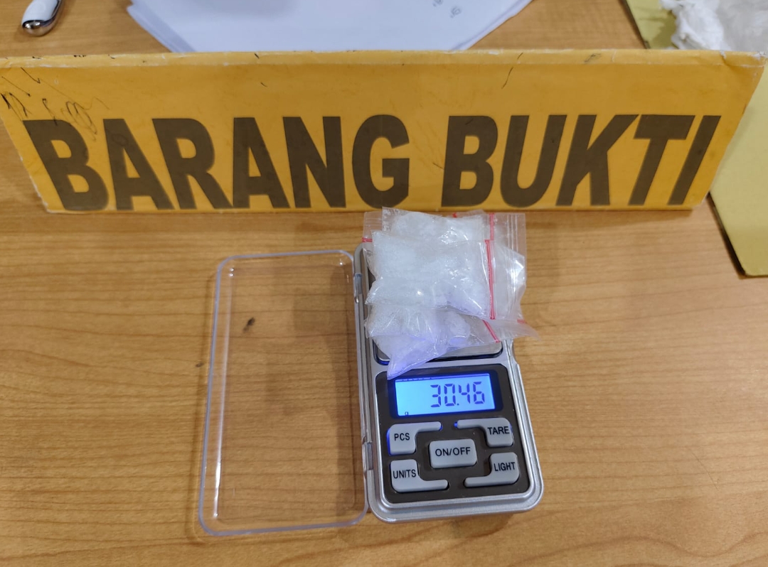 Barang bukti yang diamankan Satuan Reserse Narkoba Polres Kapuas Hulu